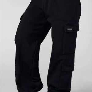 YoungLA Black Cargo Joggers with Utility Pockets